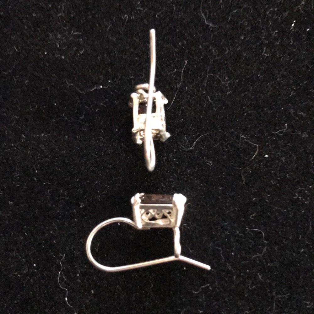 Smoky Quartz French Hook Earrings - Picture 6 of 6